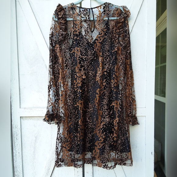 Open Ceremony Brown Metallic dress size 2. - Picture 4 of 4